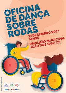 Cartaz Oficina de Dança sobre Rodas